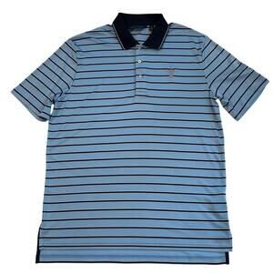 Polo Ralph Lauren Golf Shirt Mens Large Blue Striped Performance 121st US Open